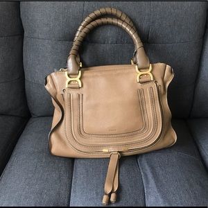 ❌SOLD❌ CHLOE Calfskin Medium Marcie Satchel Nut